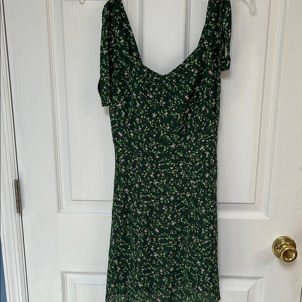 RIHOAS Green Floral Dress for Casual Occasions